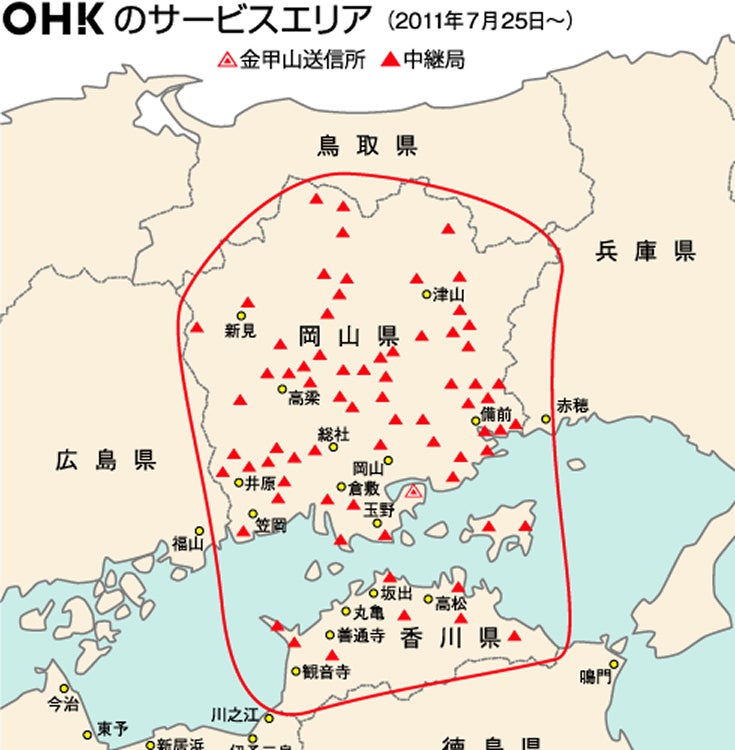 OHKのサービスエリア